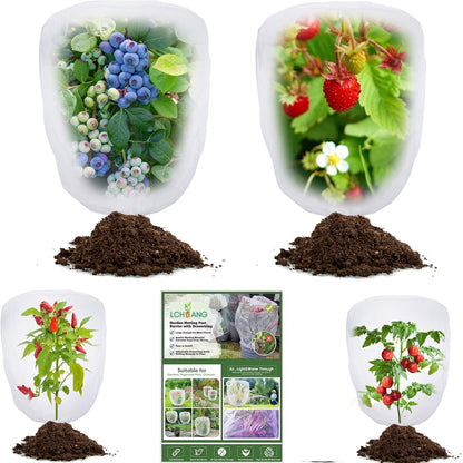 4 Pack (5Ft 4Ft+3.2FT 2.7FT/4PACK) Bird Netting for Garden Protection - Garden Netting Pest Barrier