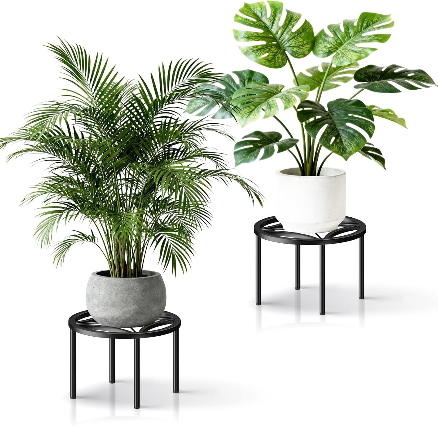 2-Pack Use(11.81" TOSKING Plant Stands - Heavy Duty Low Plant Stand, No Assembly Required Risers for Potted Plants