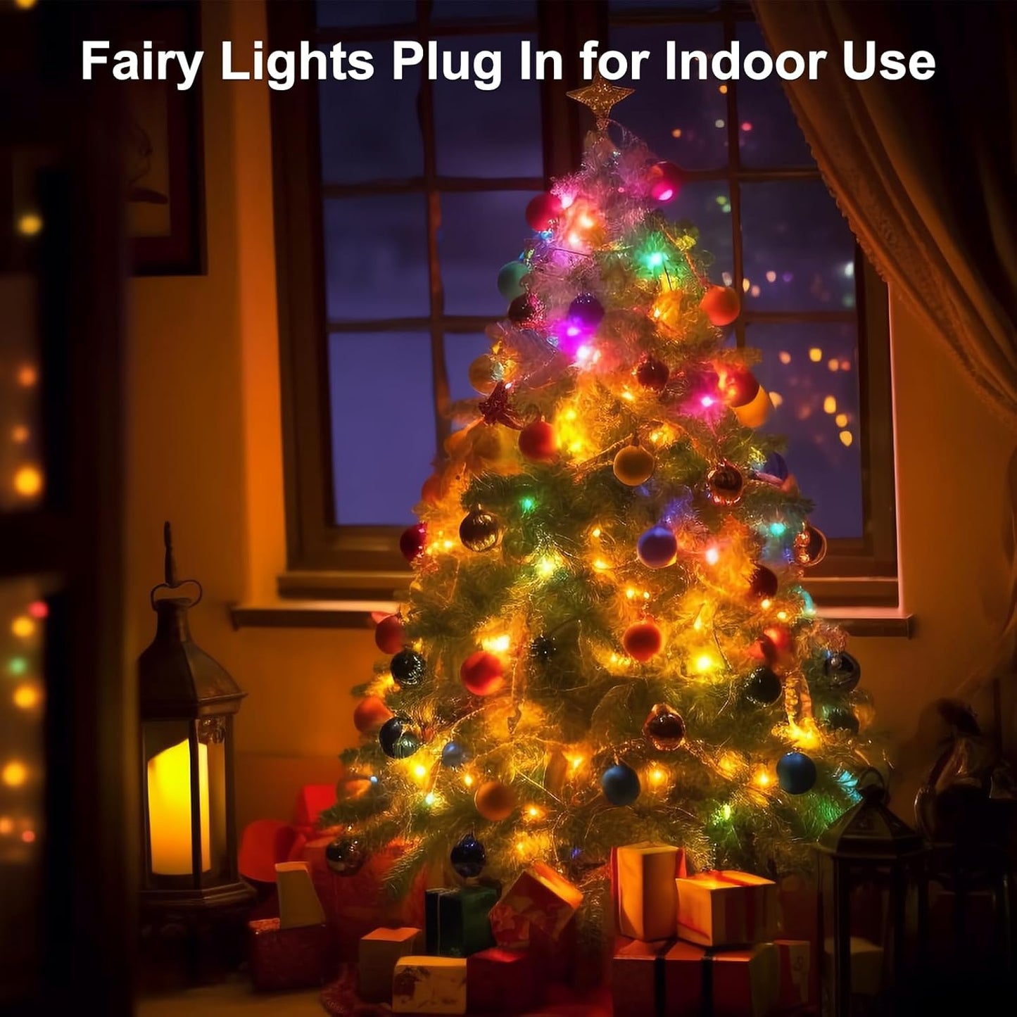 200FT 600LED 8 Christmas Lights Plug in,Outdoor Indoor Fairy Lights with Timer and Modes,Christmas Tree Lights