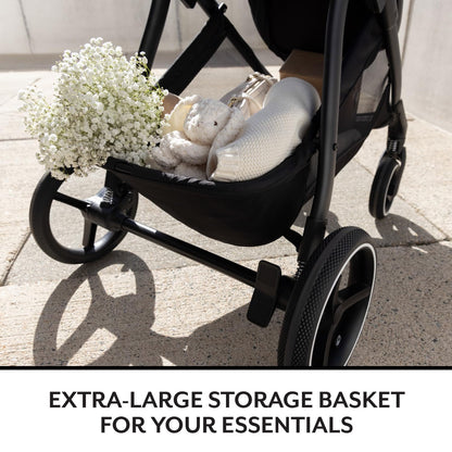 Evenflo Shyft Intuiti+ Travel System Featuring Revolve180 LiteMax NXT Preemie and Infant Car Seat with SensorySoothe and Green & Gentle (Jasper Black)
