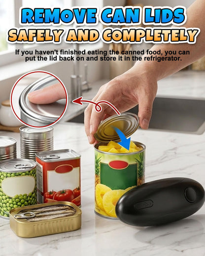 Electric Can Opener, One-Touch Hands Free Can Opener, Side-Cut Can Opener, Safety Smooth Edge, Rechargeable Cordless Can Opener Fits Most Cans, Great for Seniors & Arthritis