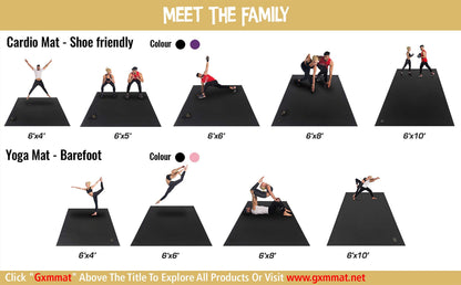 GXMMAT Extra Large Exercise Mat 16'x6'/12'x6'/10'x6'/8'x6'(7mm), Extra Wide Workout Mats for Home Gym Flooring, Non-Slip Thick Durable Cardio Mat for MMA,Plyo,Jump Rope,Weights,Fitness,Shoe-Friendly