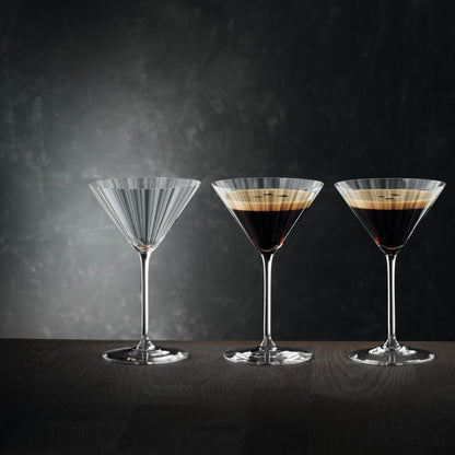Spiegelau Espresso Martini Glass, Crystal Martini Glasses for Cocktails, Dishwasher Safe, Diamond Cut Glassware for Home Bar, 8.4 oz, Set of 4