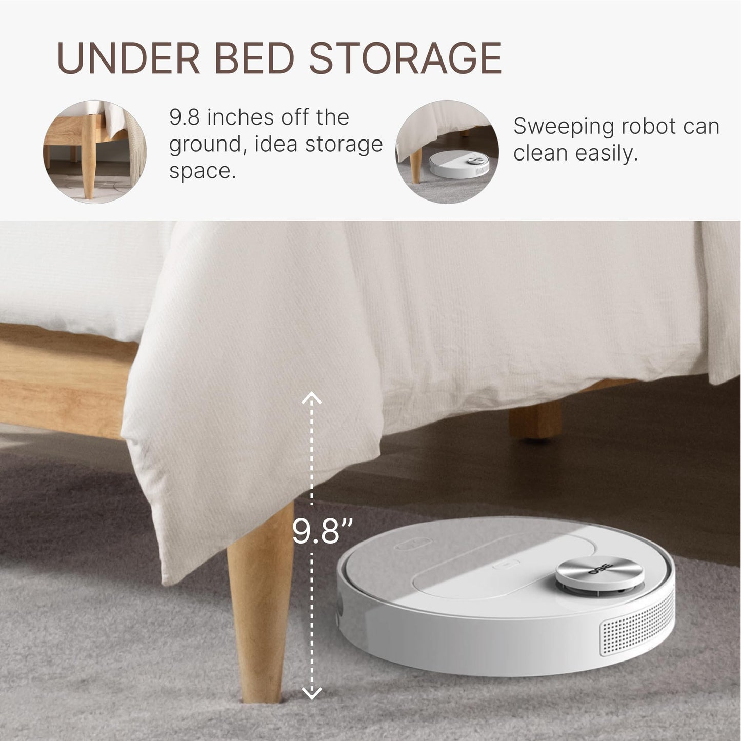KISLOT Wood Bed Frame with Headboard Upholstered Platform Mattress Foundation,Strong Wooden Slat Support,No Box Spring Needed