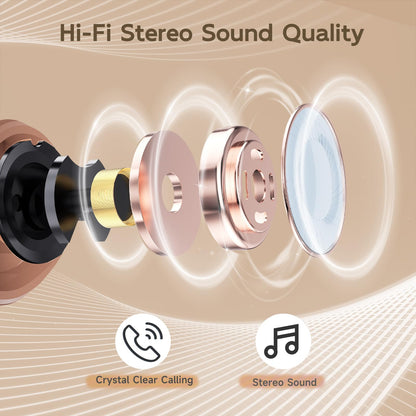 Wireless Ear buds Bluetooth Earbuds Wireless Charging Case Waterproof Headphones Built in Microphone Stereo Bass 64H Playback LED Power Display for iPhone Android Phones Computer Sports Gaming Workout