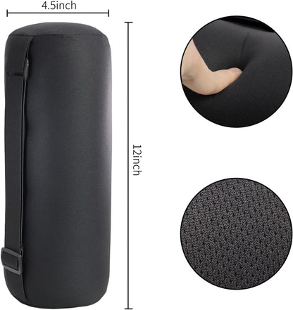 Patty Both Adjustable Lumbar Support Pillow, Memory Foam Back Cushion with Washable Cover for Travel, Office, Car