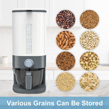 YENXIKU 25 Lbs Cereal & Rice Dispenser - Airtight Countertop Storage Container for Kitchen & Pantry