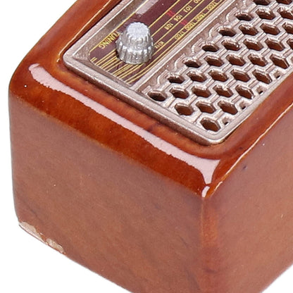 Dollhouse Furniture, 1:12 Miniature Exquisite Wooden Alloy Radio, Classic Exquisite Cute Miniature Radio Model, Dollhouse Decoration Accessories