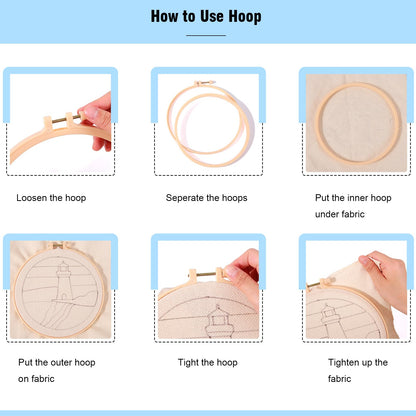 LACHLAND Punch Needle Kit Beginners, Landscape Stitching Kit for Adults&Teens DIY Embroidery Starter Craft with Yarn Needle Tool Easy Hobby Home Decor Gifts for Craft Lover (Lighthouse)