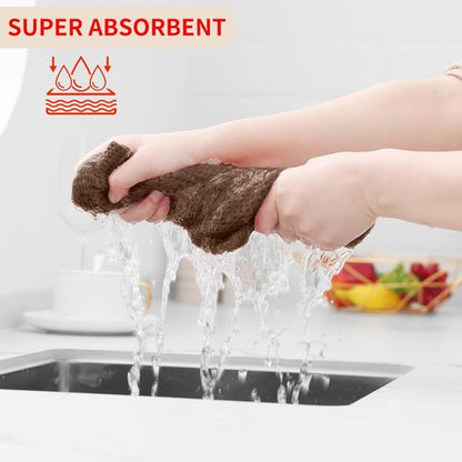 Homaxy Kitchen Dish Cloths - 100% Cotton Waffle Weave, Ultra Soft & Absorbent, 12 x 12 Inches, 12-Pack, Coffee