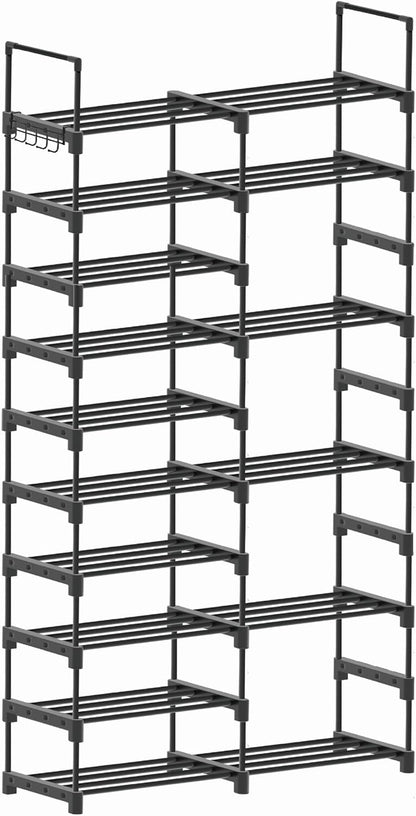 CASAMAYA 10 32 SRT210B01 Shoe Rack, Tier Metal Shoe Organizer, DIY Tall Shoe Storage Shelf for Pairs of Shoes