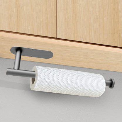 13 inch 1) DEKAVA Under Cabinet Wall Mount Paper Towel Holder, Self-Adhesive Bar, Stainless Steel (Grey