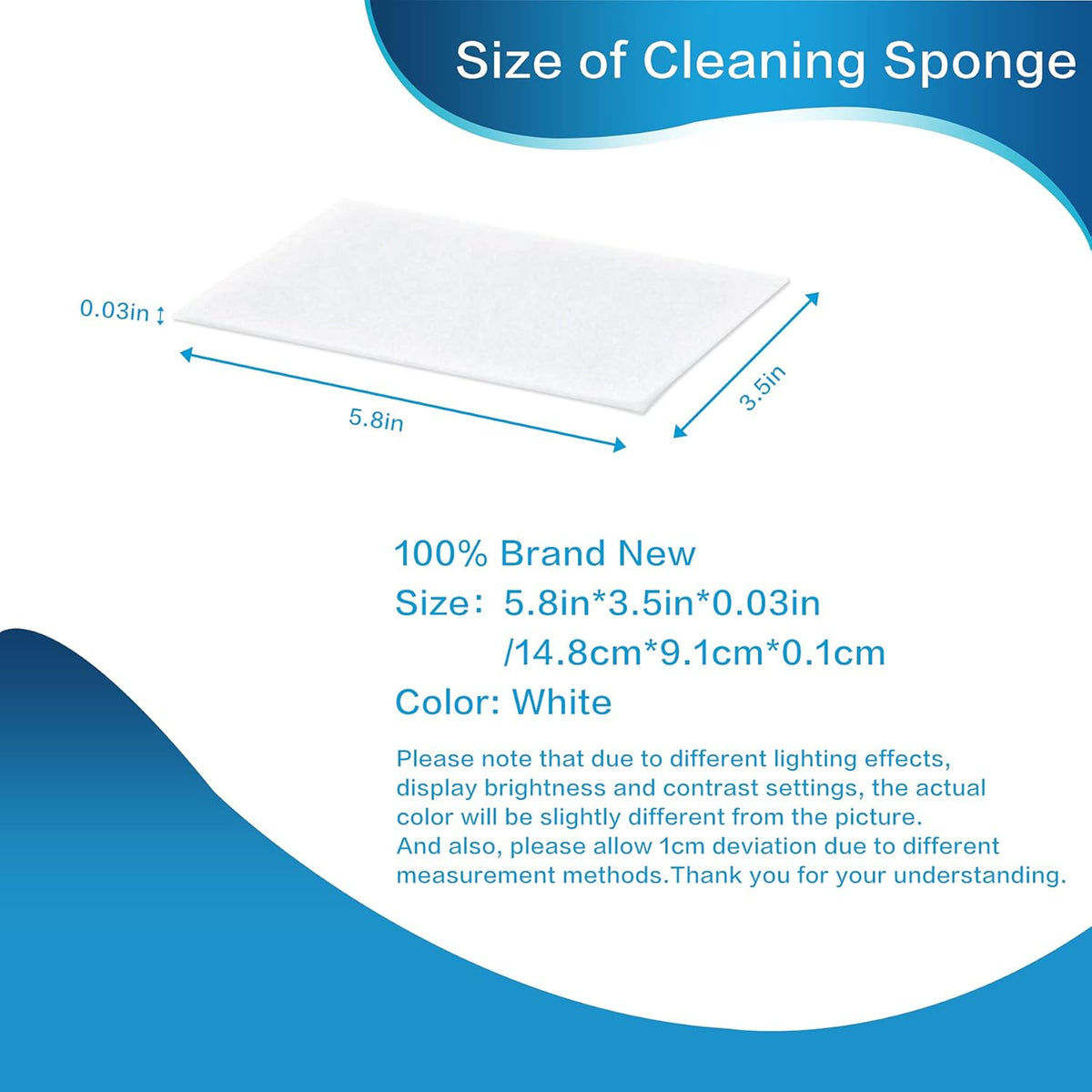 Skiennix Magic Cleaning Sponge Eraser Sheets - 50PCS Reusable Nano Cleaner Pads for Kitchen & Bathroom