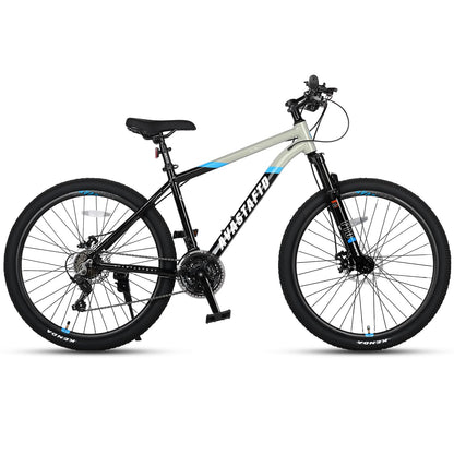 AVASTA 26-inch Mountain Bike for Man Male and Woman Female Adult with Lightweight Aluminum Alloy Frame and Dual Disc Brakes,Front Suspension,21-Speed Gear Shifters,Hidden Brake Cables,Grey