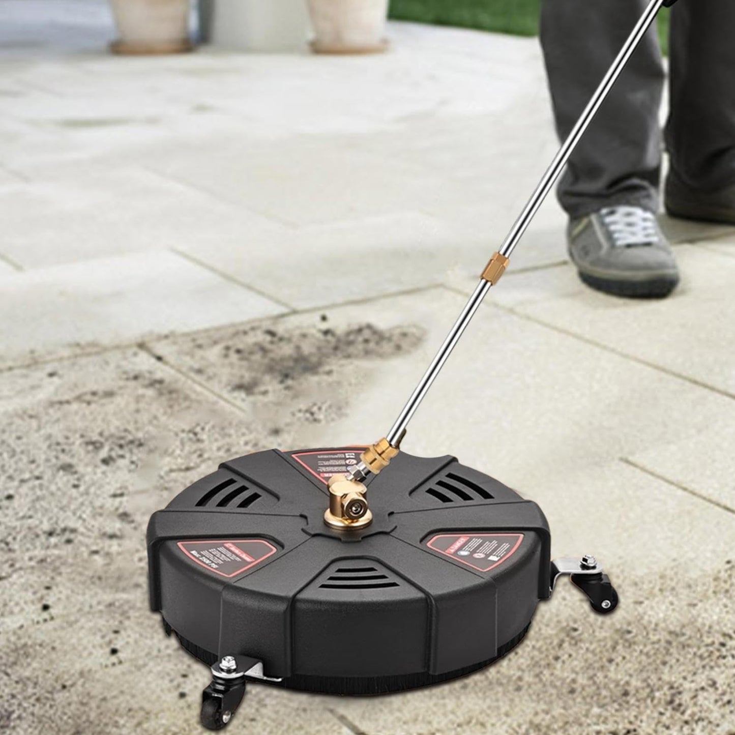 TRELVEX Pressure Washer Surfaces Cleaner | Surfaces Cleaner Attachment | Rotating Surfaces Cleaner | Driveway Surfaces Cleaner, Deck Pressure Washer Attachment, Concrete Cleaner for Pressure Washer