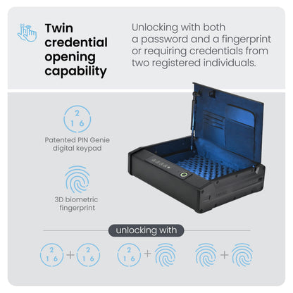 Lockly Wi-Fi Smart Safe – Biometric Safe for Fingerprint, PIN Genie® Keypad, App Control & Instant Alerts for enhanced Home and Business Security