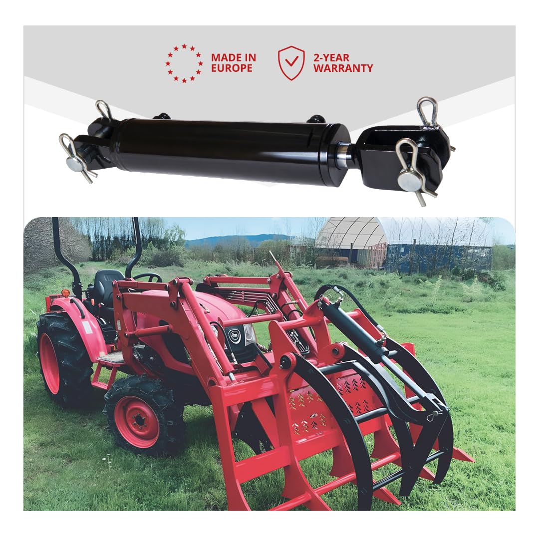 Magister Hydraulics Double Acting Hydraulic Cylinder - AG Clevis Hydraulic Cylinder 2500 PSI tie-Rod Alternative 2.5" bore 18" Stroke (2.5x18)