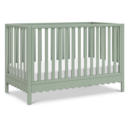 Davinci Sammy Scallop 4-in-1 Convertible Crib in Light Sage, GREENGUARD Gold Certified