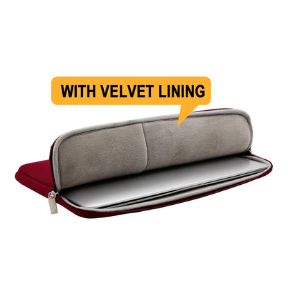 RAINYEAR 13 Inch Laptop Sleeve Compatible 13.3" MacBook Air/Pro M1 M2 M3 M4 A3240 A3113 A2681 A2337 A1932 A2179 A2338 A1706 A1708 Case Bag with Front Pocket Accessories Pouch (Red, Upgraded Version)
