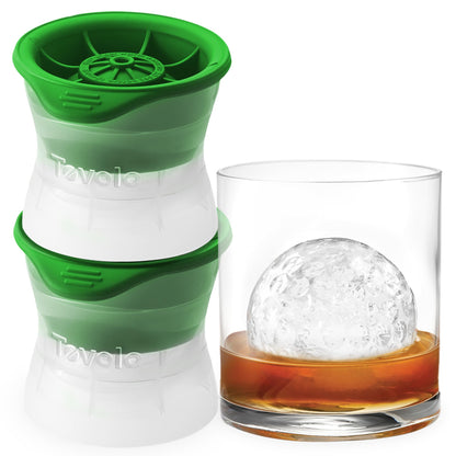 Tovolo Golf Ball Ice Cube Molds Set of 3 Large Craft Ice Sphere Molds for Whiskey Bourbon Cocktail Drinks, Easy Fill Quick Release Dishwasher Safe Golf Ice Mold, Fun Gift Ideas for Fathers & Golfers