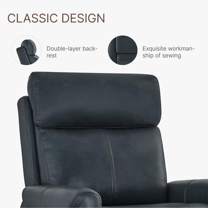 KISLOT Leather Recliner Chair for Adults Wall Hugger RV Recliner with USB Charging Ports Electric Power Reclining Sofa for Living Room Home Theater Seating Bedroom