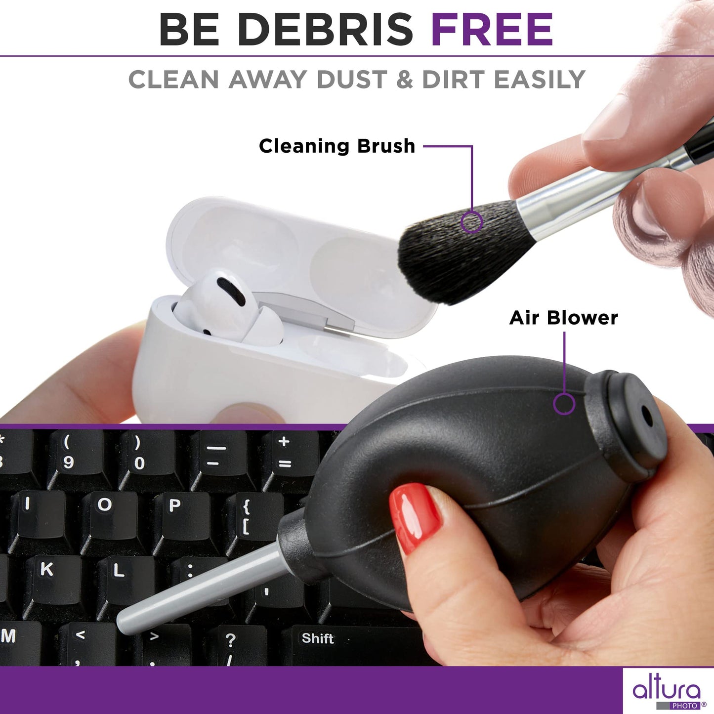 Laptop Computer Keyboard Cleaner - Screen Cleaning Kit All-in-One with Gel & Spray Solution for MacBook and Other Computers