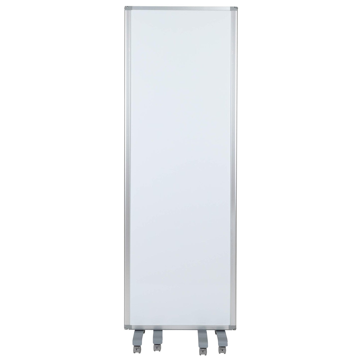 Flash Furniture Raisley 3-Section Mobile Magnetic Whiteboard Partition for Classrooms or Offices, Rolling Dry Erase Board Room Divider, 72"H x 24"W