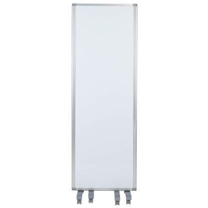 Flash Furniture Raisley 3-Section Mobile Magnetic Whiteboard Partition for Classrooms or Offices, Rolling Dry Erase Board Room Divider, 72"H x 24"W