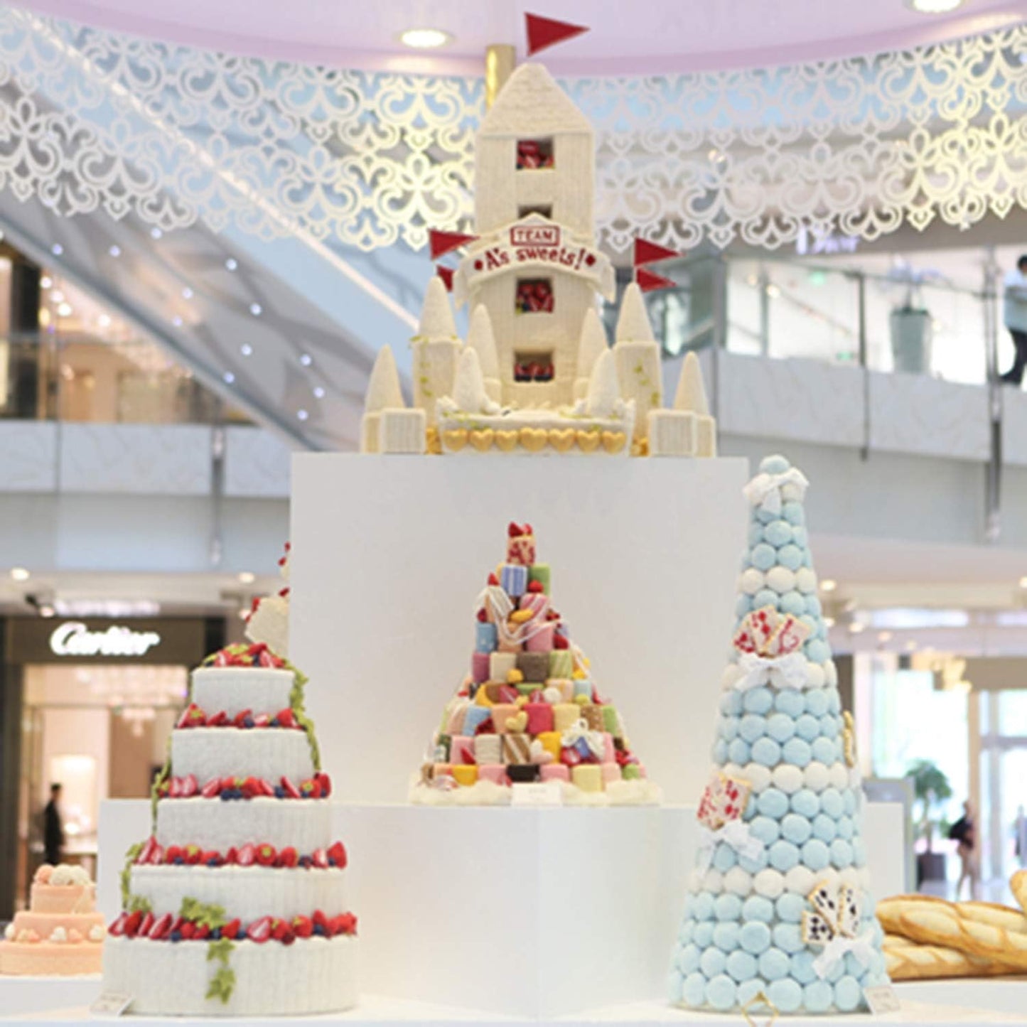 6 Tier Macaron Tower Stand for Wedding Birthday Party, Plastic Display Stand for Cupcake Cake