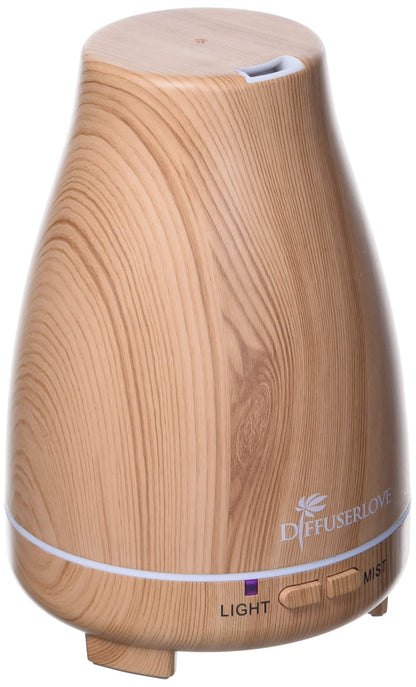 Diffuserlove Essential Oil Diffusers 200ML Remote Control Ultrasonic Mist Humidifiers BPA-Free Aromatherapy Diffuser with 7 Color Lights, Auto Shut-Off for Bedroom Office Kitchen