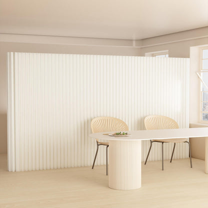 Paper Room Divider, Folding Privacy Screen Lightweight Stretchable Accordion Room Divider Wall, Portable Paper Wall Divide for Home, Office, Clothing Shop (White, L：118in x W: 17in x H：79in)