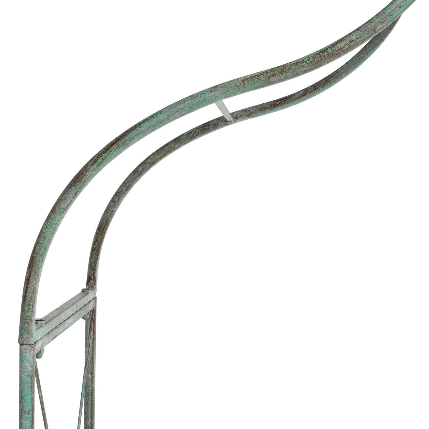 SAFAVIEH Outdoor Collection Eloise Victorian Antique Dark Green Wrought Iron Garden Arch Arbor