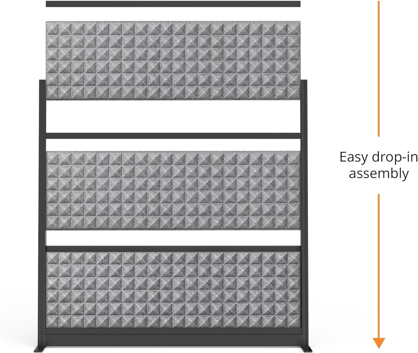 Stand Up Desk Store Studio Modular Wall and Sound Absorbing Room Divider | Sound Dampening Acoustic Panels for Office Cubicle | Noise Reduction and Noise Canceling Office Partition (70'' x 70'')