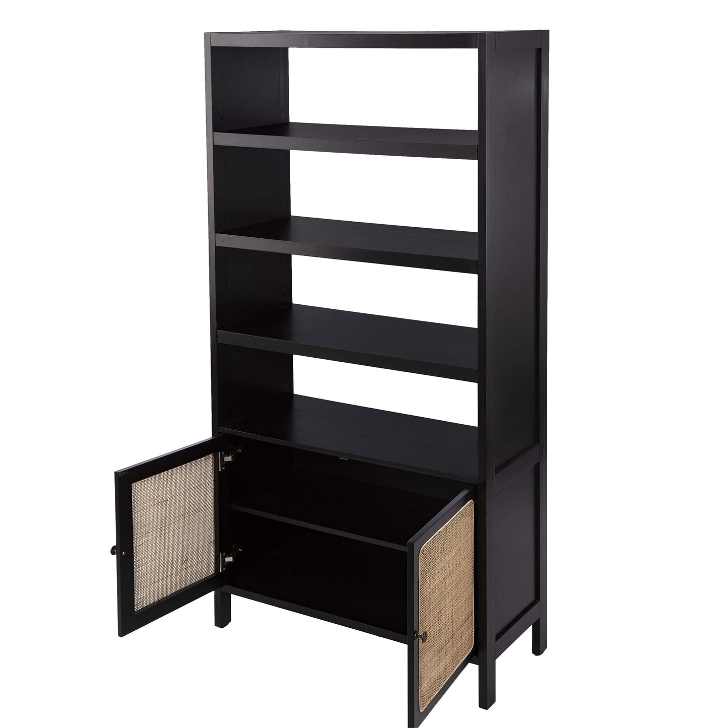 SEI Furniture Carondale Bookcase/Storage Shelf, Black and Gold
