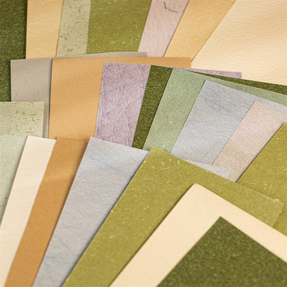 QCTC Textured Paper Pack - 100 Sheets Vintage Craft Paper for Scrapbooking, Bullet Journal, Collage & Card Making (4.72"x3.15")
