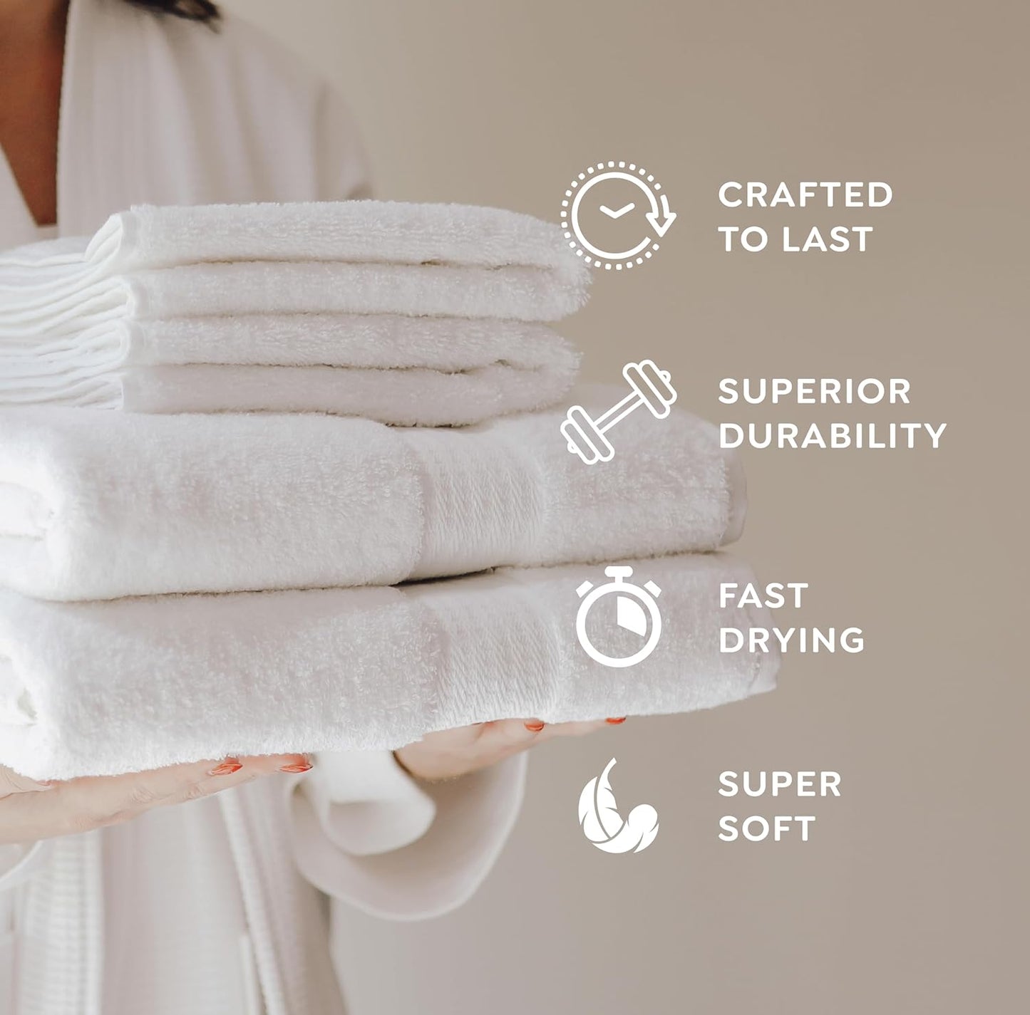 1888 8 Pack Set, Mills Premium Washcloth True Classics Premium Cotton Blend, Super Soft and Highly Absorbent Washcloths
