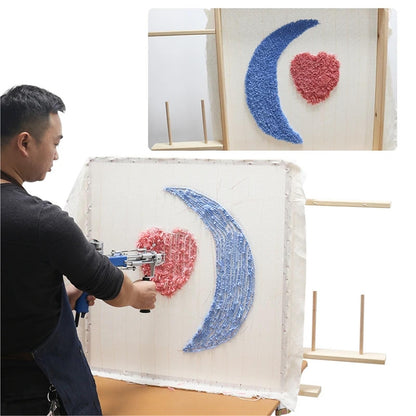 Cross Stitch Frame Rug Tufting Frame Wooden Making Kit Tabletop Display DIY Crafts Table Stand Tapestry Tool(90cm-1Kit)