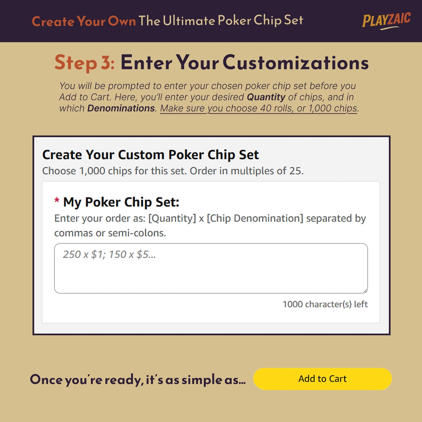 Pick Your Chips | The Ultimate Poker Chip Set in Case | 14-gram Heavy Clay Composite | Custom Build Your Casino Chips for Tournament or Cash Game, Texas Holdem or Blackjack (1,000-count Acrylic)
