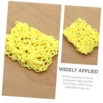 Toddmomy 4Pcs Realistic Miniature Ramen Fake Noodles Silicone Dollhouse Food Play Food Props for Photography Party Decor