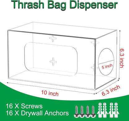 Oloxayi (10 6.3 6.3 inches) Extra Large Trash Bag Dispenser for Kitchen Cabinet,Wall Mount Trash Bag Dispenser Roll