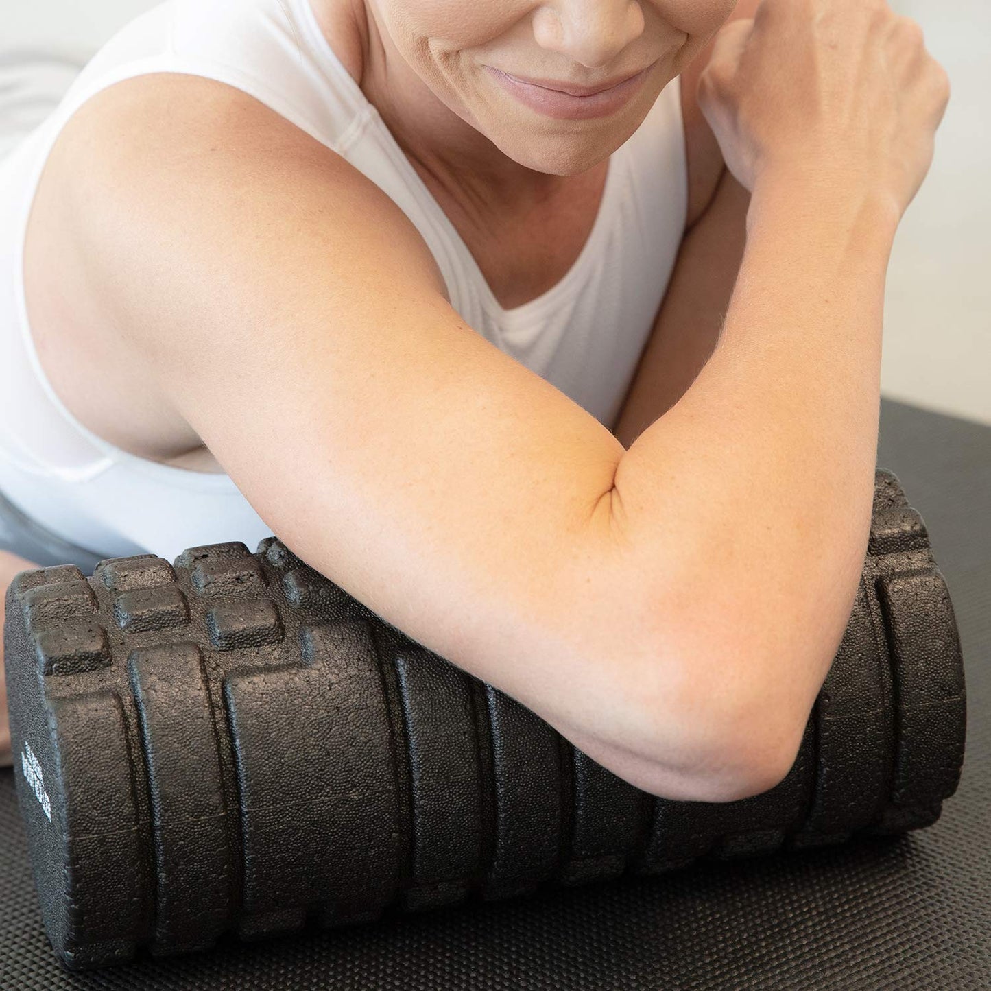 High Density Foam Roller Massager for Deep Tissue Massage of The Back and Leg Muscles - Self Myofascial Release of Painful Trigger Point Muscle Adhesions - 13" Turquoise