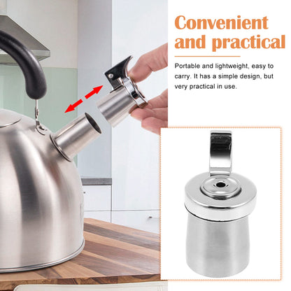 DOITOOL Tea Kettle Whistle Replacement Stainless Steel Teapot Spout Tip Water Boiling Kettle Nozzle Stovetop Teapot Warning Accessory