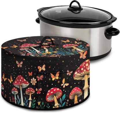 Crock Pot Dust Cover - Mushroom Slow Cooker Dust Cover for 6, 7, 8 Quart Oval Crock Pot