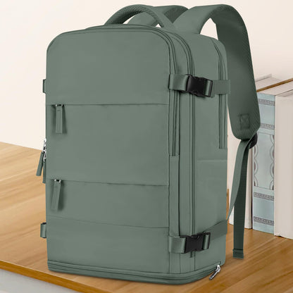 coowoz Travel Backpack Carry On for Women Man Gym Backpacks with Laptop Compartment Mochila de Viaje Teacher Personal Item Backpack Airplane Accessories Must Haves Grey Small