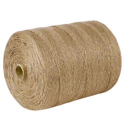 SMART&CASUAL 2mm Natural Jute Twine String Thin for Craft Plant Garden Gift Wrapping Christmas Handmade Art Decoration Packing String Home Art Decoration (Brown) (3600 Ft (1097M))