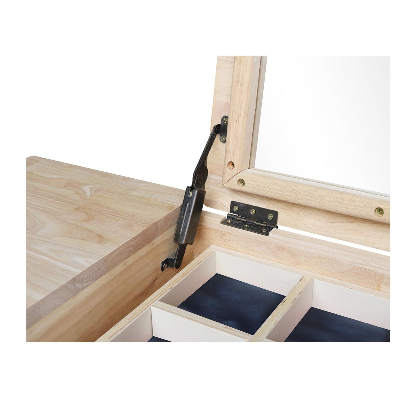 Solid Wood Vanity Table, Unfinished