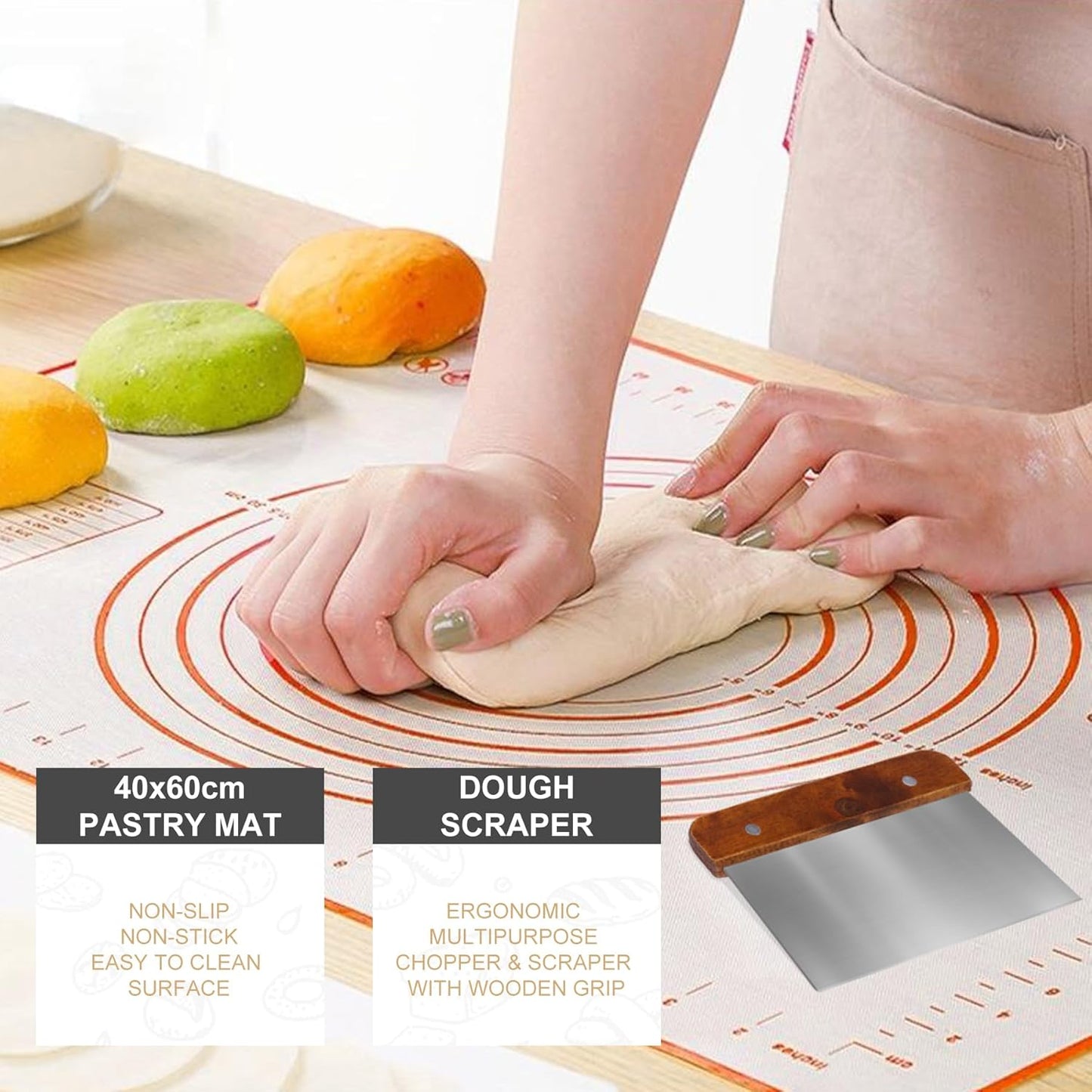 2 24oz Sourdough Starter Kit with Oval Banneton Proofing Baskets, Sourdough Jar, Silicone Pastry Mat, Bread Sling