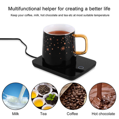 Misby Mug Warmer, Coffee Cup Warmer with Auto Shut Off, Gravity-Induction Coffee Warmer for Desk Use, Coffee Mug Warmer for Coffee Lovers Gift Keep Beverages Coffee Warmer (Black)
