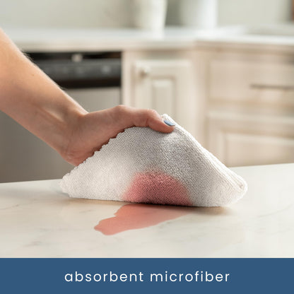 S&T INC. 50 Pack Microfiber Cleaning Cloth with Box, Bulk Towels for Home, Reusable Microfiber Towels for Cars, Cleaning Rags, White, 190gsm, 11.8 Inches x 11.8 Inches, 50 Count