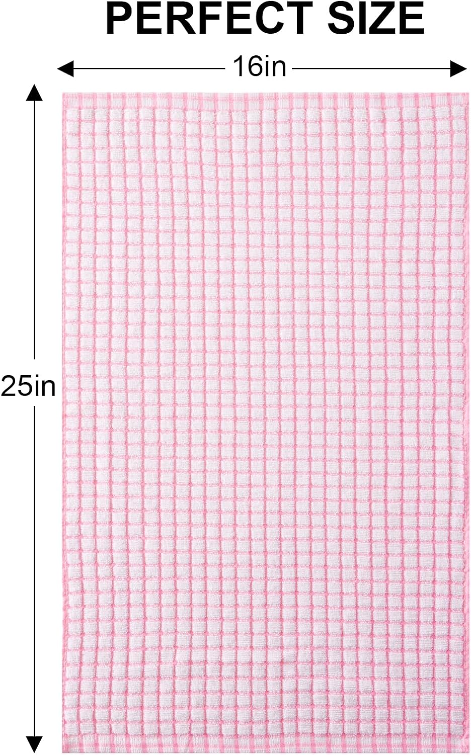 6 Pack 16 25 Inches Kitinjoy Cotton Terry Kitchen Towels, x Super Soft and Absorbent Dish Towels, Quick Drying Hand